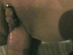 POV of masturbating brunette with piercing is fucked hardcore after shower