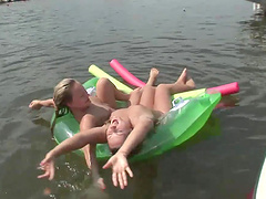 Sexy and seductive lezzies in naughty lesbian outdoor adventure