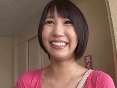 Naughty Asian miss in a miniskirt loves the taste of cum