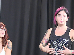 Punk pornstars Joanna and Moreta behind the scenes