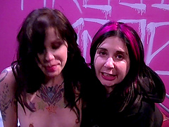 Joanna Angel interviews some of her performers after a shoot