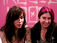 Joanna Angel interviews some of her performers after a shoot