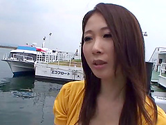 Petit tits asian having missionary sex on a yatch in censored reality video