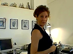 Mature wife drops her clothes in the office to please her boss