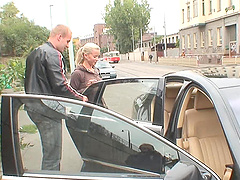 Blonde amateur Cindy Dollar picked up and fucked in the car