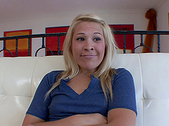 Cute teen face fucked in a pov shoot