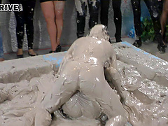 Mud pit catfight with glamour pornstars Sheila Cooper & Lili Bluberry