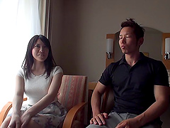 Big natural boobs Japanese wife Sena Minami blindfolded and fucked