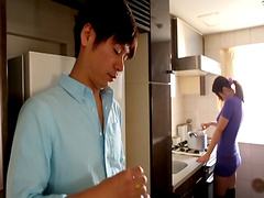 Quickie fucking in the kitchen and other places with Yukina Saeki