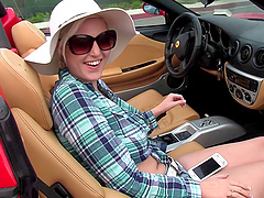 Trying out a new car made Jenna Ivory go home and get her pussy drilled