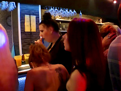 Hot girls dirty whines erotically at a club party almost getting rogue