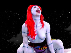 Sexy barebacking with Joanna Angel in a scary costume