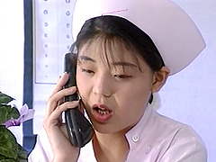 Hardcore fucking on the hospital bed with Japanese nurse Hitomi