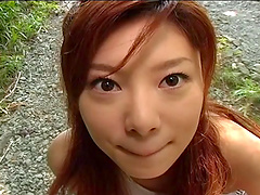 Outdoors fucking with sexy Japanese amateur girl Aki Katase