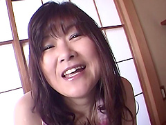 Amateur mature MIYABI spreads her legs to ride her hubby's cock