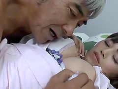 Sensual fucking between an older guy and a sexy Asian darling