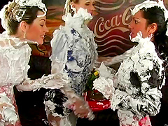 Three mind-blowing ladies decide to make a real mess!