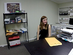 Skinny Alaina Dawson is getting a nice POV treatment in the office