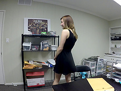 Skinny Alaina Dawson is getting a nice POV treatment in the office