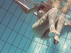 Amateur Russian babe Sima Lastova loves to be filmed nude in the pool