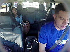 Hardcore fucking in the back of the taxi with nice ass Jasmine Caro