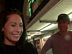 Dude with a large dick picks up street hooker Althea for HC sex