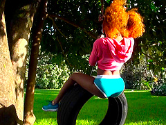 Black sweetheart Kendall Woods fucked well by a hunk in a park