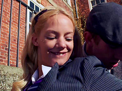 Louise Davis is a cute school girl who enjoys sucking a dick