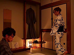 Massage from a girl in kimono An Sasakura is going to be hot