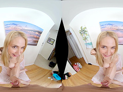 Sexy Sarah Vandella loves to please in a hot VR session