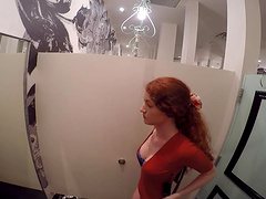 Lovely Abby Rain gets talked into screwing with a neighbor