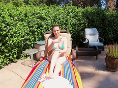 Casey Calvert wants to masturbate with a friend in the pool