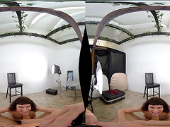 Amateur virtual reality porn video with natural boobs Olive Glass