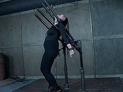 Chubby slut Luna Lavey tied up and rough tortured by a pervert