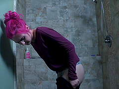 Kinky pink haired slut KoKo Kitty moans during BDSM torture