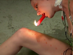 Nasty torture session with candle wax and chains - HD video