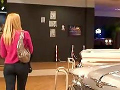 Blonde hottie Sophie Moone goes for Dream car exhibition