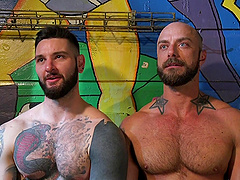 Muscular dudes drop their clothes to have kinky sex in the BDSM room