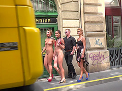 Hardcore fucking and humiliation in public with Cherry Kiss