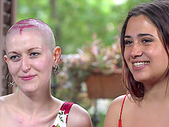 Public humiliation and torture for sluts Irina Vega and Nerea Falco