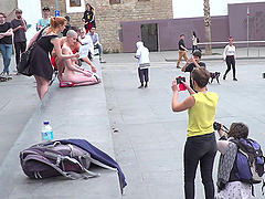 Public humiliation and torture for sluts Irina Vega and Nerea Falco