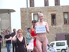 Public humiliation and torture for sluts Irina Vega and Nerea Falco