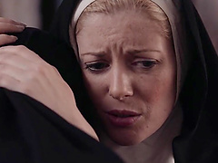 Dirty nuns Mona Wales and Serene Siren crave for wet pussy