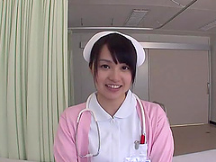 Handsome Japanese nurse gets undressed and fucked by a patient