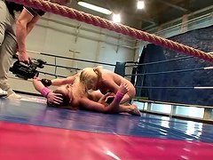 Angel Rivas vs Niky Gold wrestling and humping at Nude Fight Club