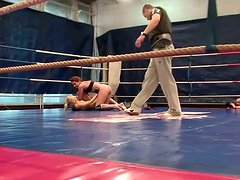 Angel Rivas vs Niky Gold wrestling and humping at Nude Fight Club