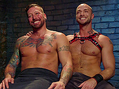 Two handsome dudes love having kinky sex in the BDSM dungeon