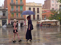 Public himiliation video of cute blonde slave girl Nora Barcelona