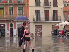 Public himiliation video of cute blonde slave girl Nora Barcelona