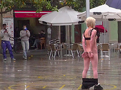 Public himiliation video of cute blonde slave girl Nora Barcelona